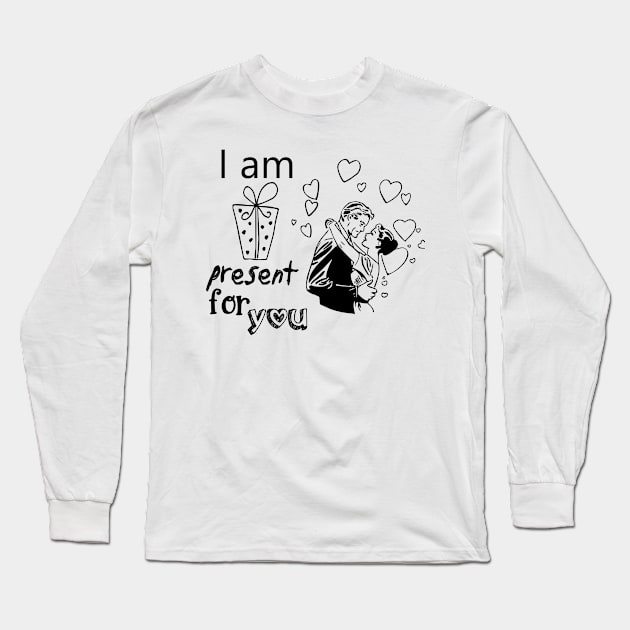 Valentine with Humor. Retro Comic Illustration with Wordplay Long Sleeve T-Shirt by Biophilia